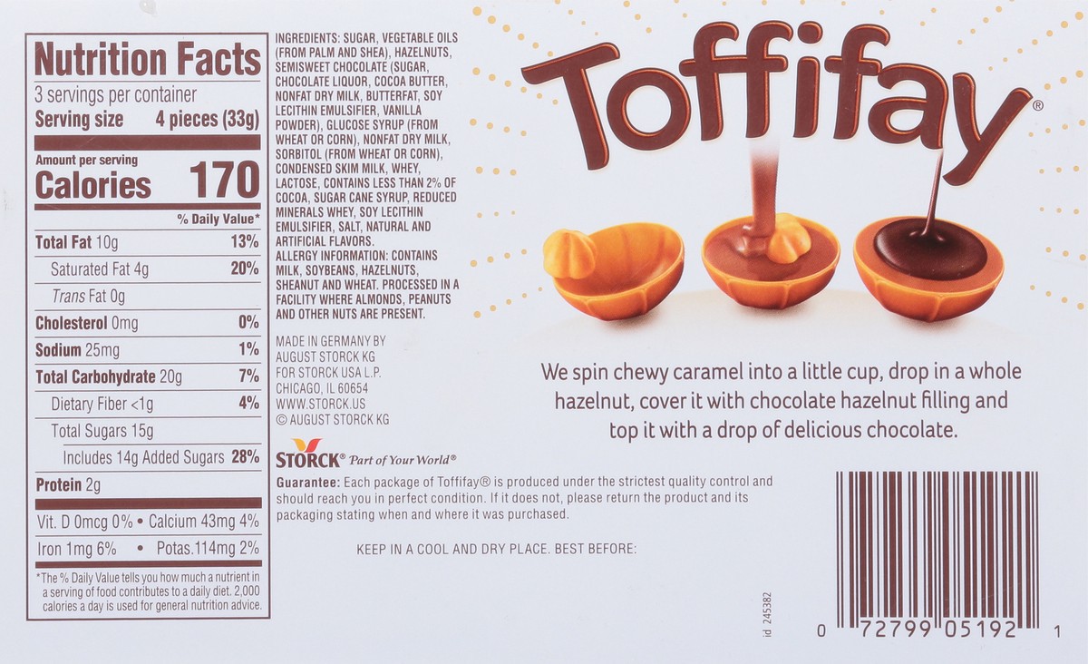 slide 5 of 9, Toffifay Hazelnut Chocolate Caramel Candy Box - 12ct/3.5oz, 3.5 oz