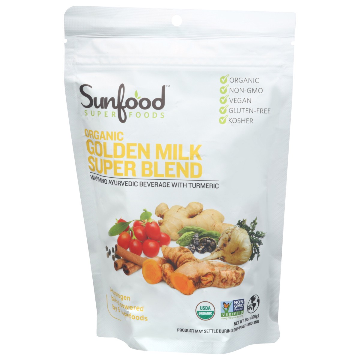 slide 4 of 12, SunFood Superfoods Organic Golden Milk Super Blend 6 oz, 6 oz