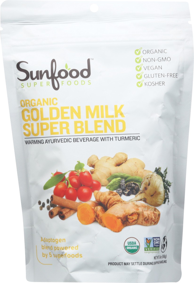 slide 8 of 12, SunFood Superfoods Organic Golden Milk Super Blend 6 oz, 6 oz