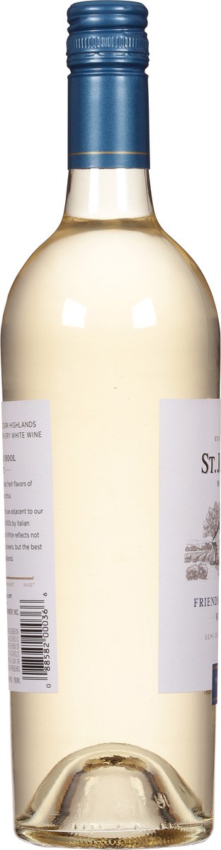 slide 8 of 9, St. James Winery Winery Friendship School White Wine, 750 ml