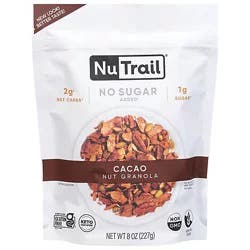 NuTrail No Sugar Added Sweet & Crunchy Dark Chocolate Nut Granola 8 oz