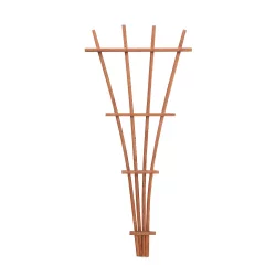 Panacea Wood Fan Trellis - Brown