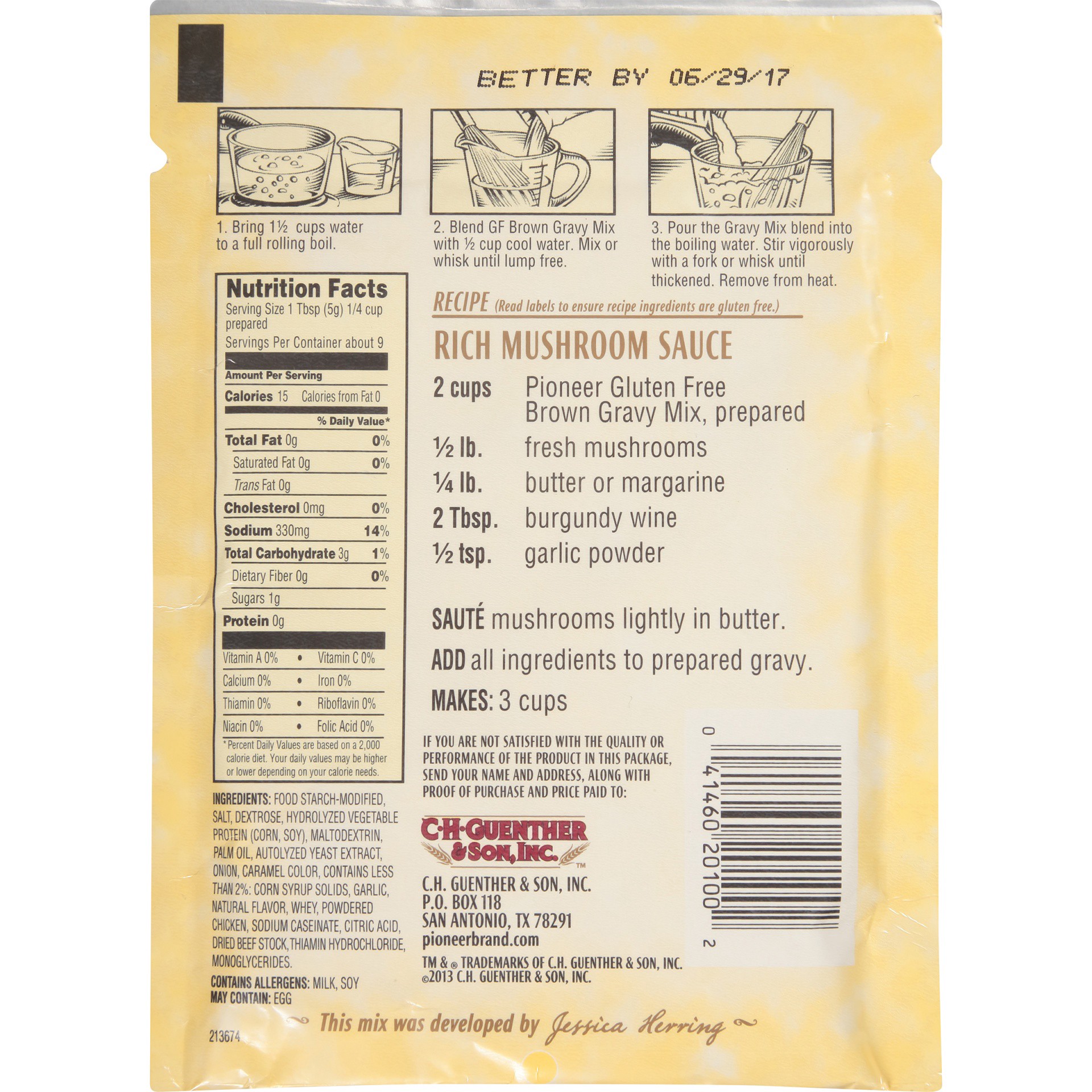 slide 3 of 6, Pioneer Gluten Free Brown Gravy Mix 1.61 oz, 1.61 oz