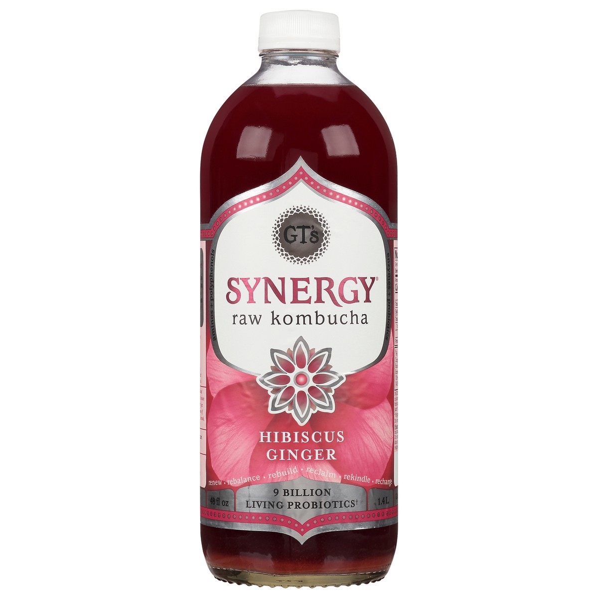 slide 1 of 1, GT's Raw Hibiscus Ginger Kombucha - 48 fl oz, 48 fl oz