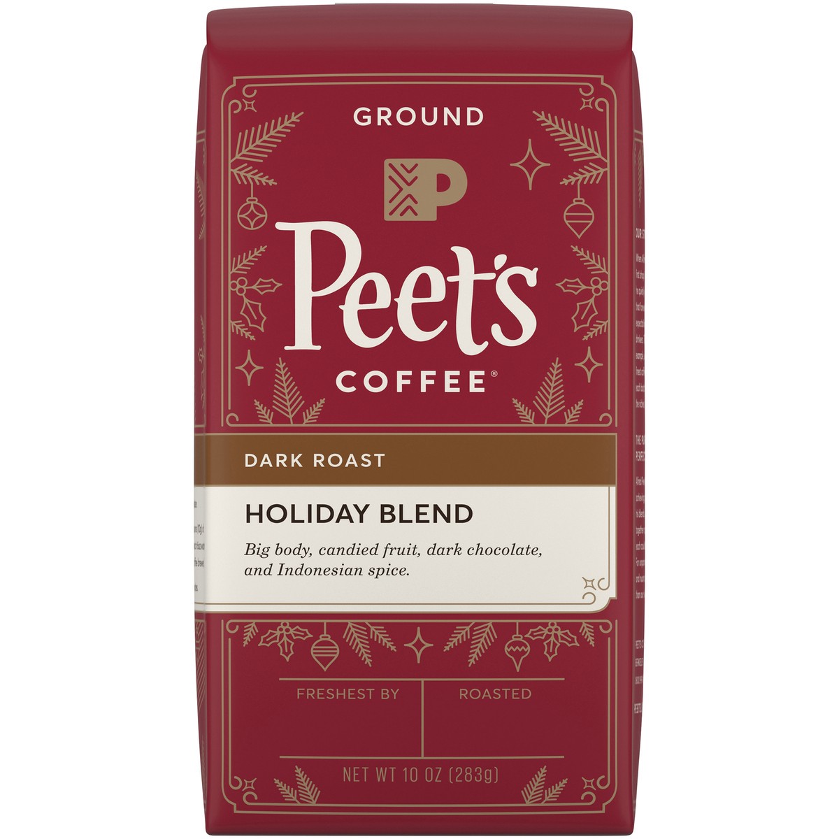 slide 6 of 9, Peet's Coffee, Holiday Blend Dark Roast Ground Coffee - 10oz Bags, 10 oz