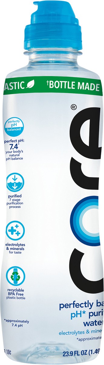 slide 6 of 7, Core Hydration Perfectly Balanced  Water, 23.9 fl oz Sport Cap bottle, 23.9 fl oz