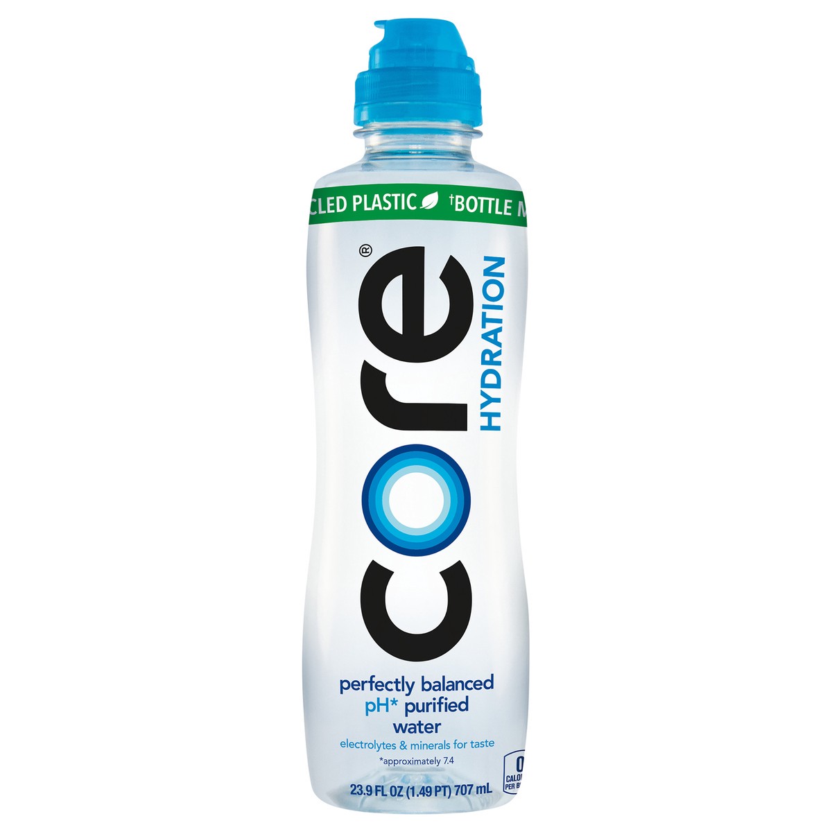 slide 1 of 7, Core Hydration Perfectly Balanced  Water, 23.9 fl oz Sport Cap bottle, 23.9 fl oz