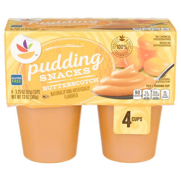 slide 1 of 1, Giant Pudding Cups Butterscotch - 4 ct, 4 ct; 13 oz