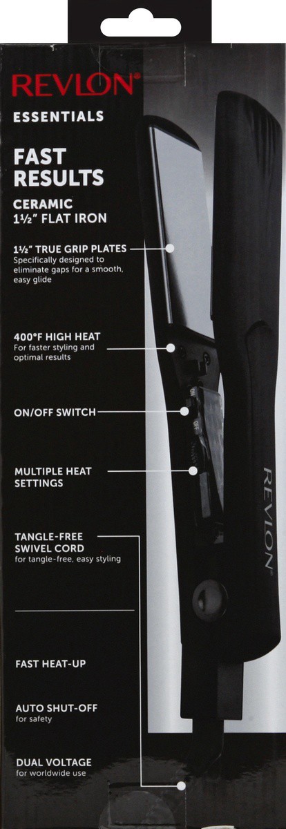 slide 2 of 7, Revlon Ceramic 1.5Inches Flat Iron - Each, 1 ct