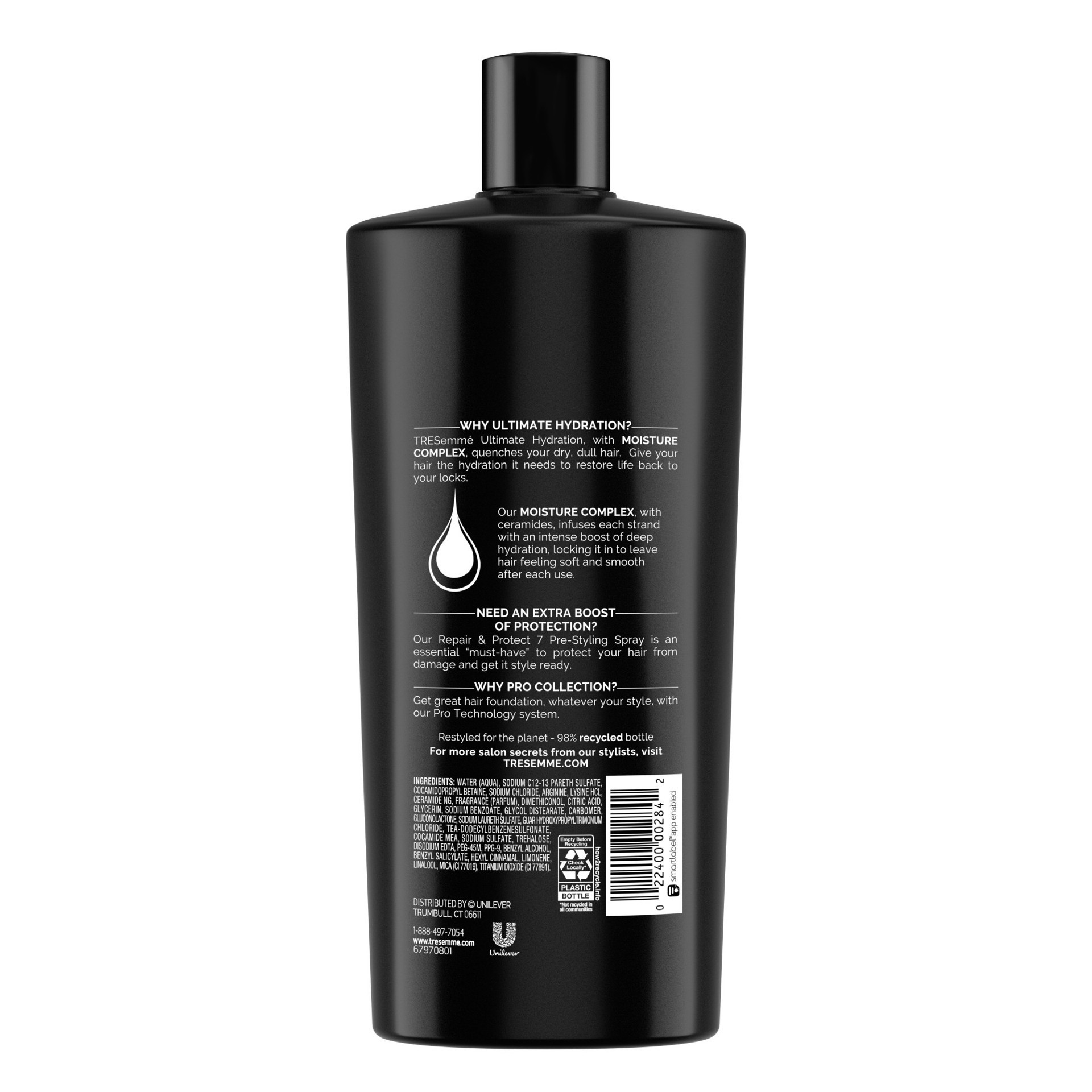 slide 3 of 4, TRESemmé Shampoo Ultimate Hydration, 22 oz, 22 fl oz