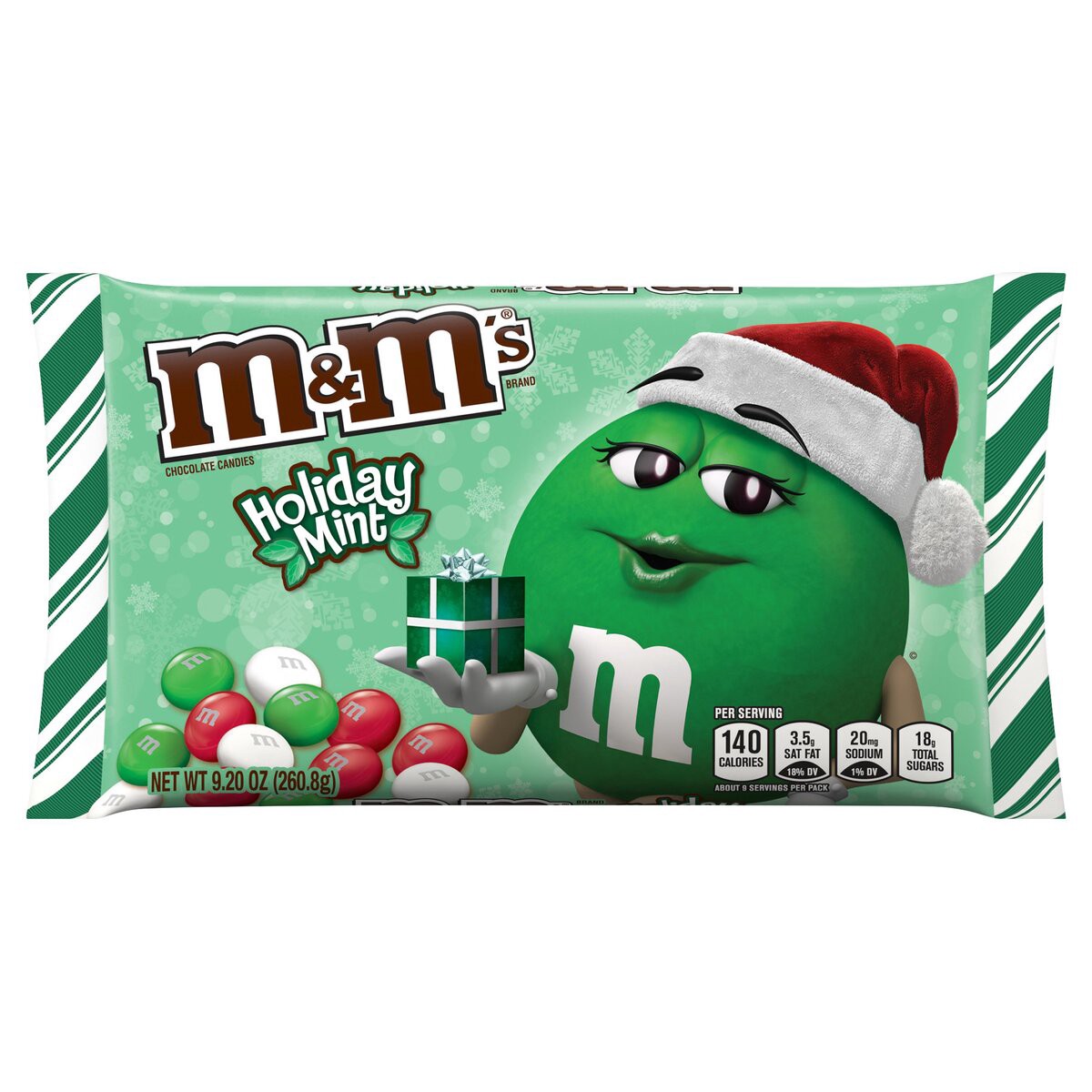slide 1 of 8, M&M's Mint Chocolate Christmas Candy- 9.2 oz, 9.2 oz