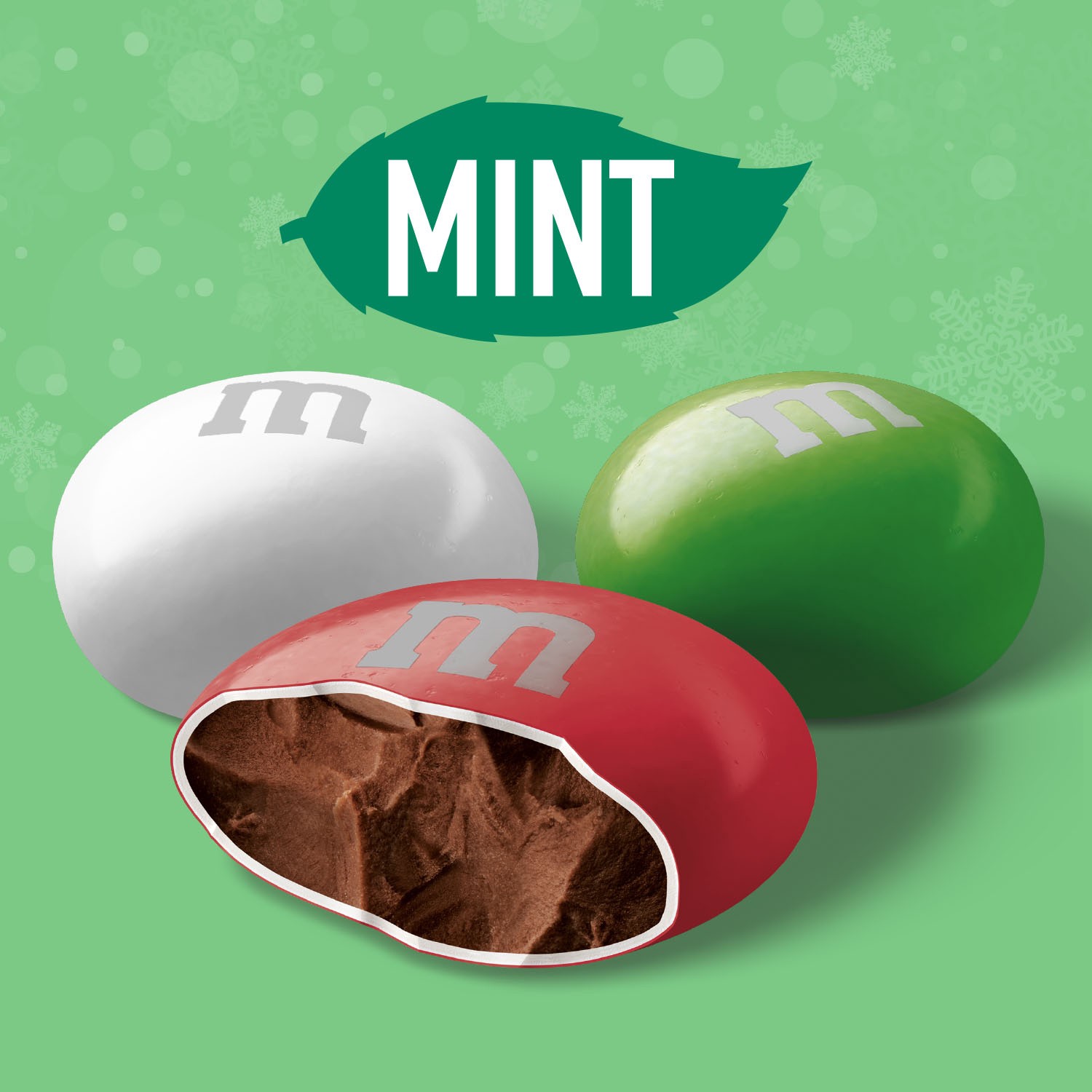 slide 6 of 8, M&M's Mint Chocolate Christmas Candy, 9.2 oz Bag, 9.2 oz