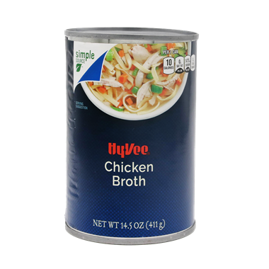 slide 1 of 1, Hy-Vee Chicken Broth, 14.5 oz
