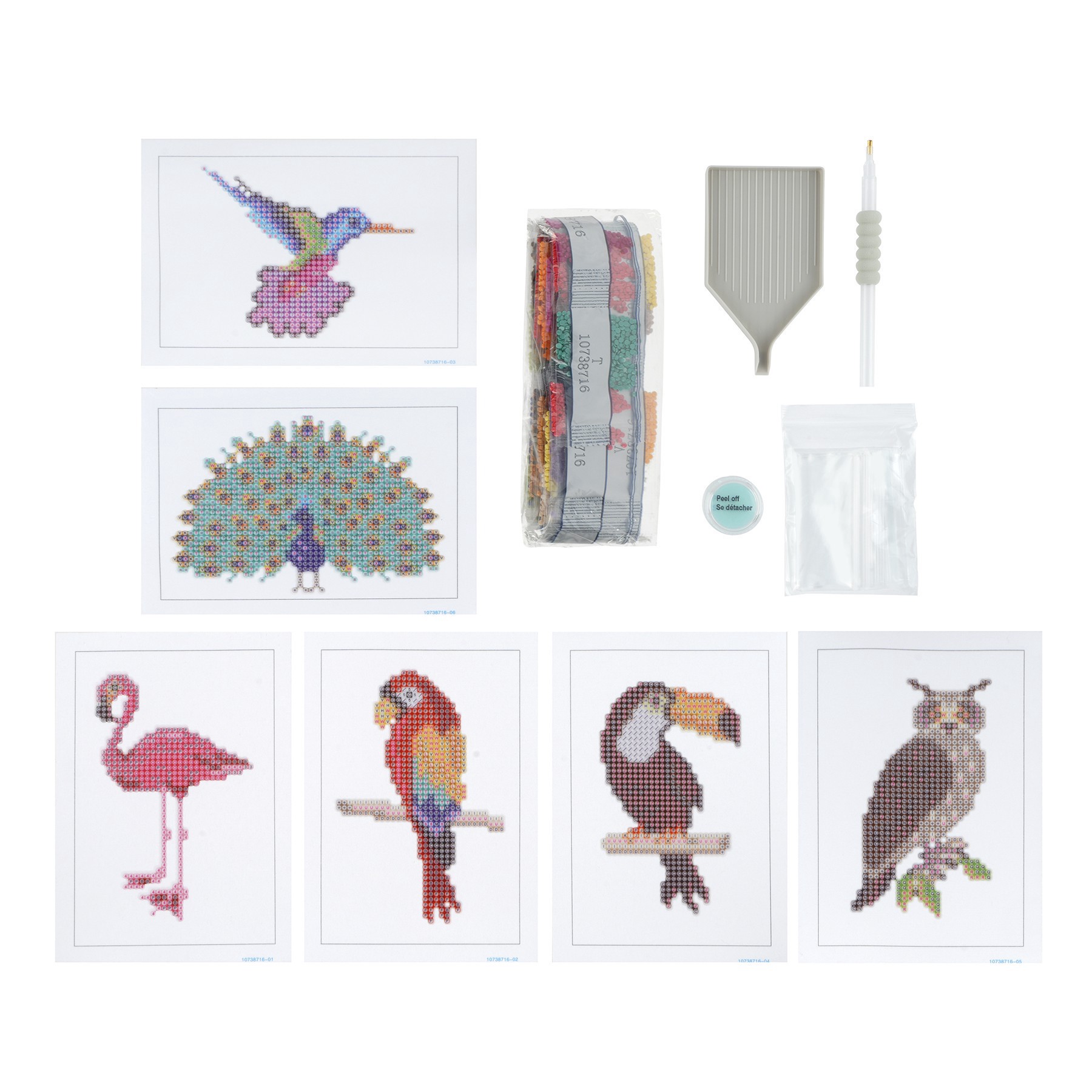 slide 4 of 6, Birds Diamond Art Kit By Make Market, 4 in x 6 in