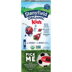 Stonyfield Organic Kids Cherry & Berry Lowfat Yogurtes Variety Pack