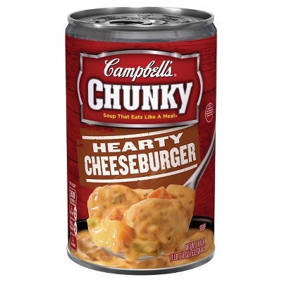 slide 1 of 4, Campbell's Chunky Hearty Cheeseburger Soup, 18 oz