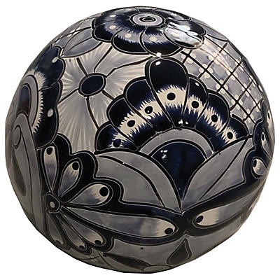 slide 1 of 1, Blue Orange Pottery Small Blue Talavera Sphere, 1 ct