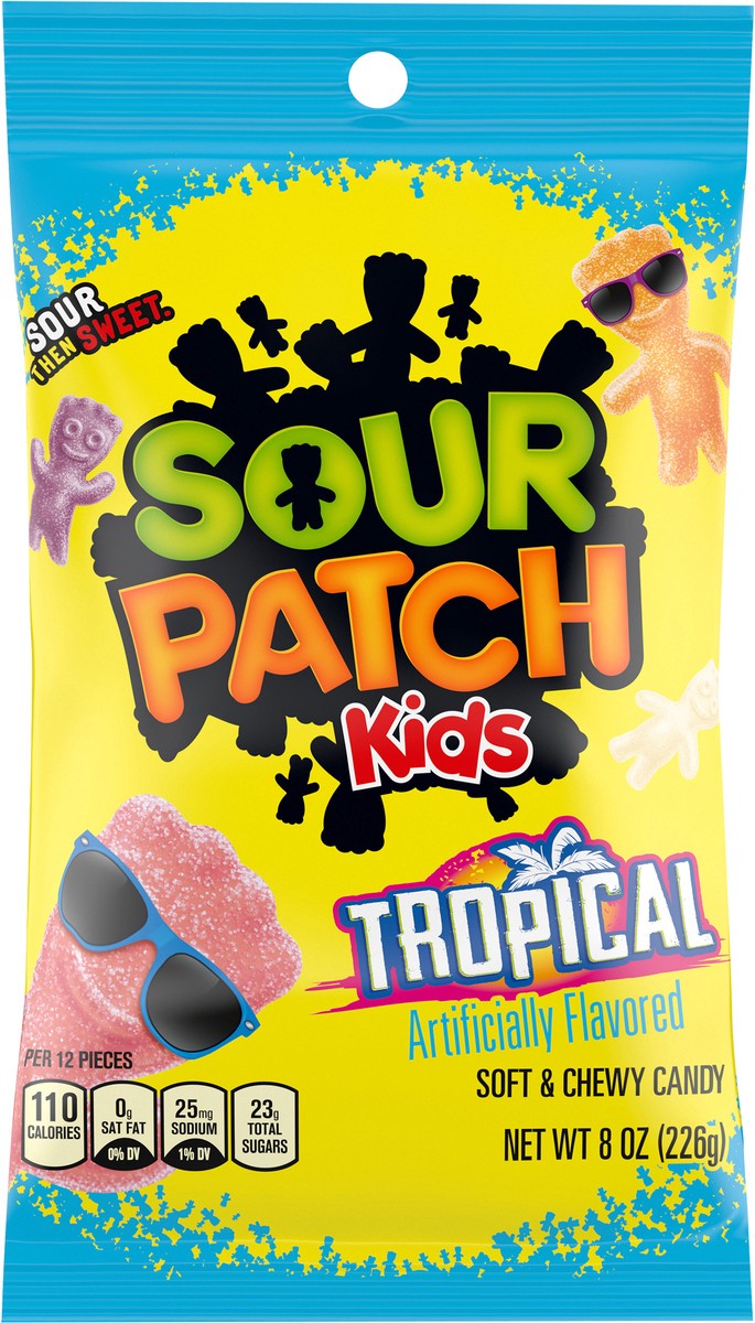 slide 3 of 9, SOUR PATCH KIDS Tropical Soft & Chewy Candy, 8 oz, 8 oz