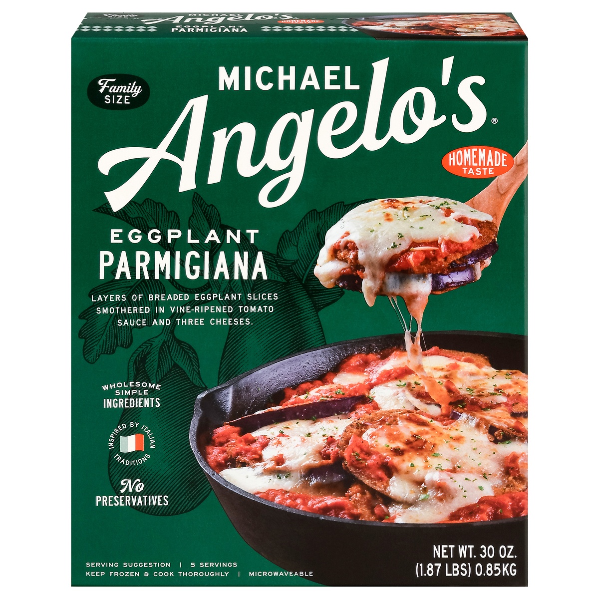 slide 1 of 1, Michael Angelo's Eggplant Parmesan, 30 oz