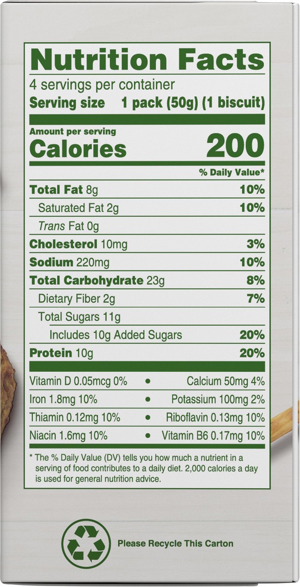 slide 8 of 9, belVita Protein Soft Baked Biscuits, Oats Honey & Chocolate Flavor, 4 Packs - INNER PACK, 0.51 lb