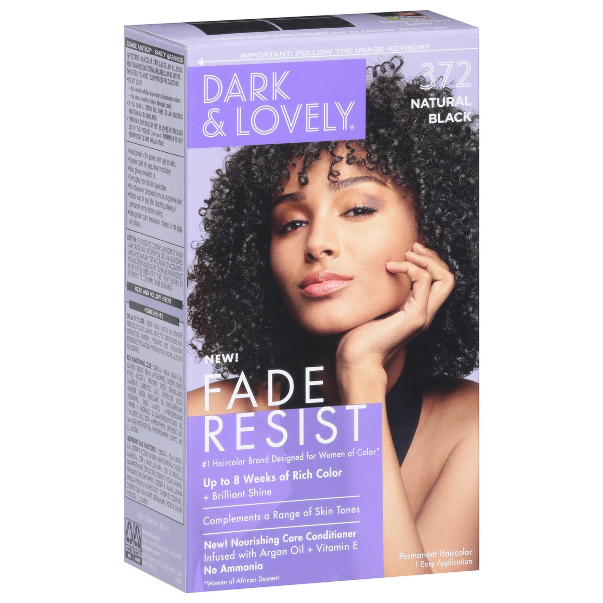 slide 2 of 9, Dark and Lovely Fade Resist Permanent Hair Color - 401 Natural Black, 1 ct