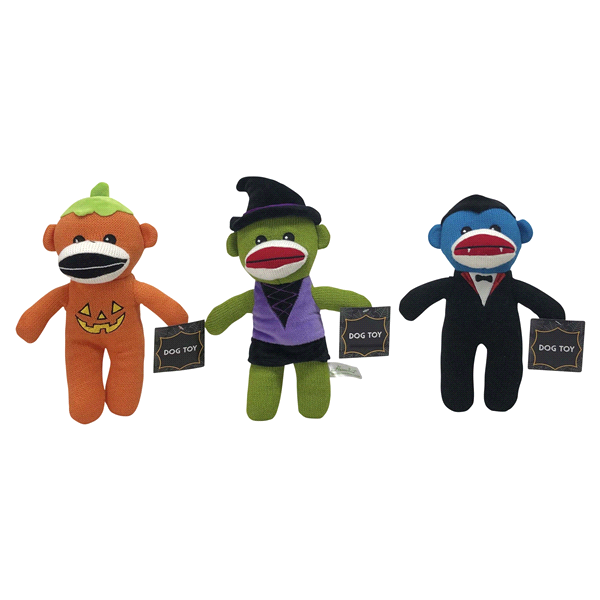 Meijer Halloween Sock Monkey Pet Toy, Assortment 1 ct Shipt