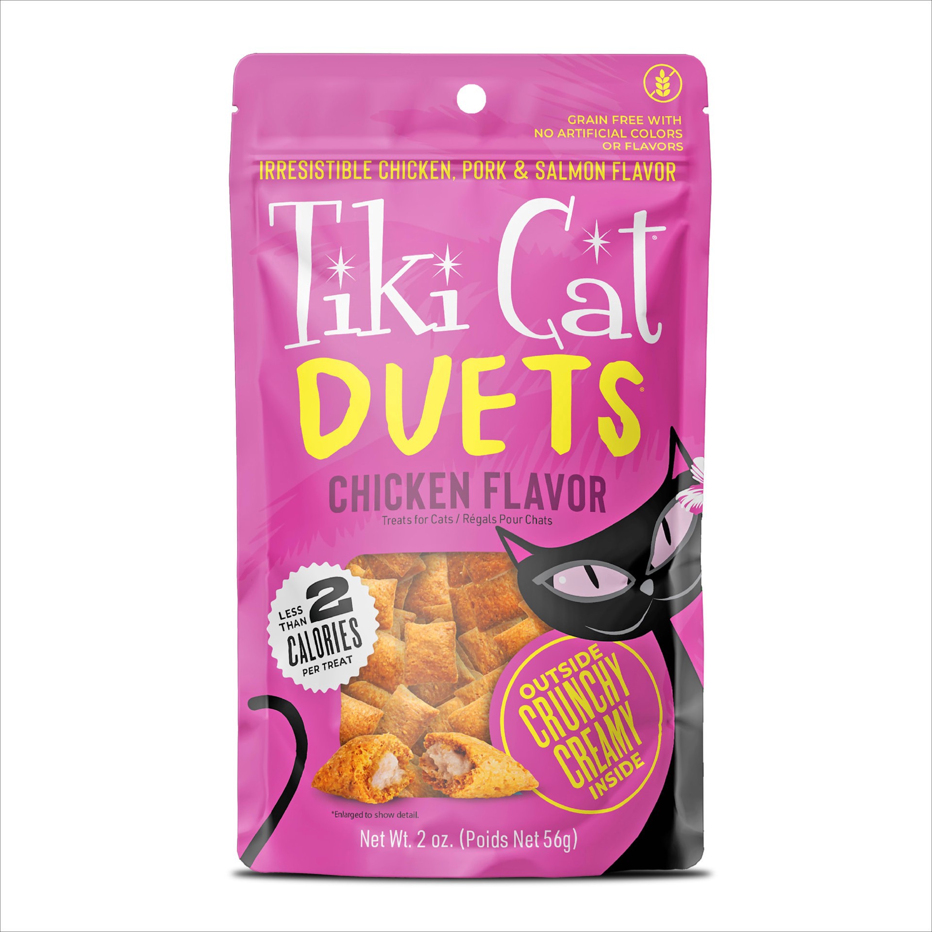 slide 1 of 1, Tiki Cat Duets Cat Treats, Chicken Flavor, 2 oz. Pouch (8 Count), 2 oz