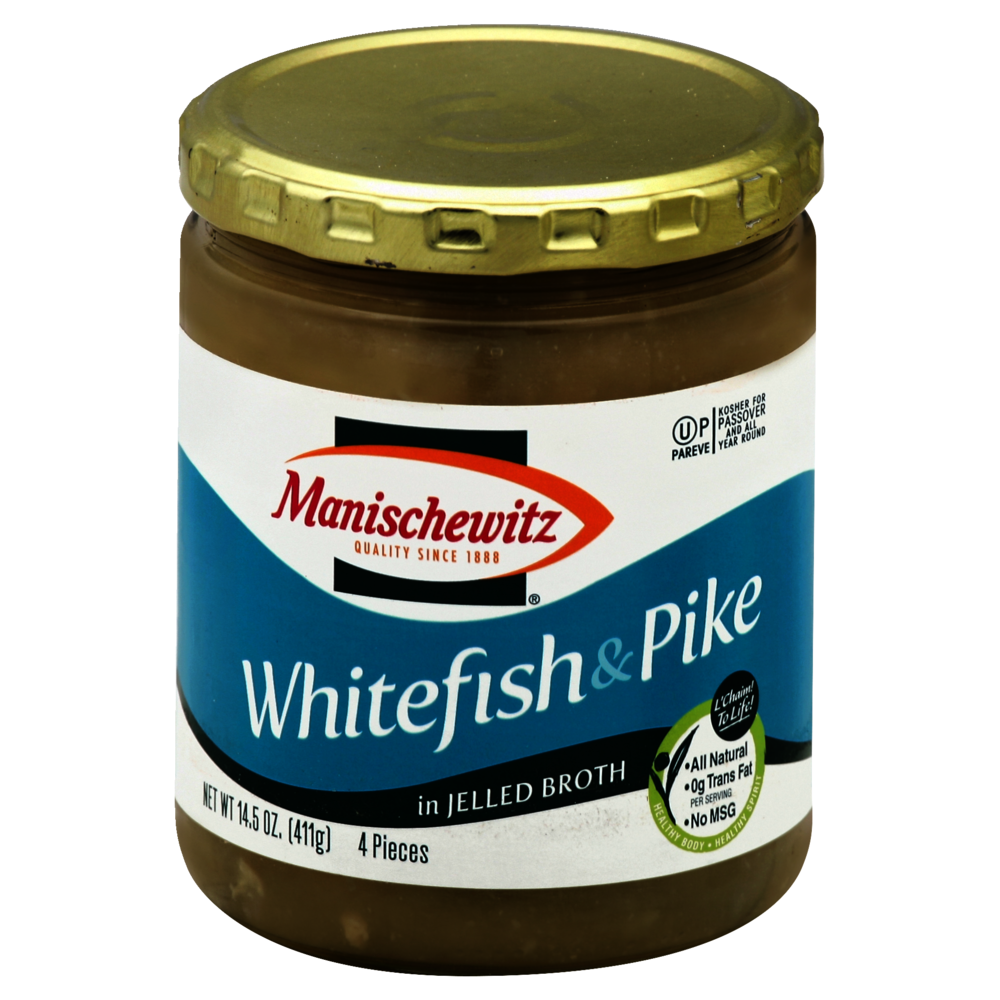 slide 1 of 1, Manischewitz Whitefish Pike In Jellied Broth, 14.5 oz