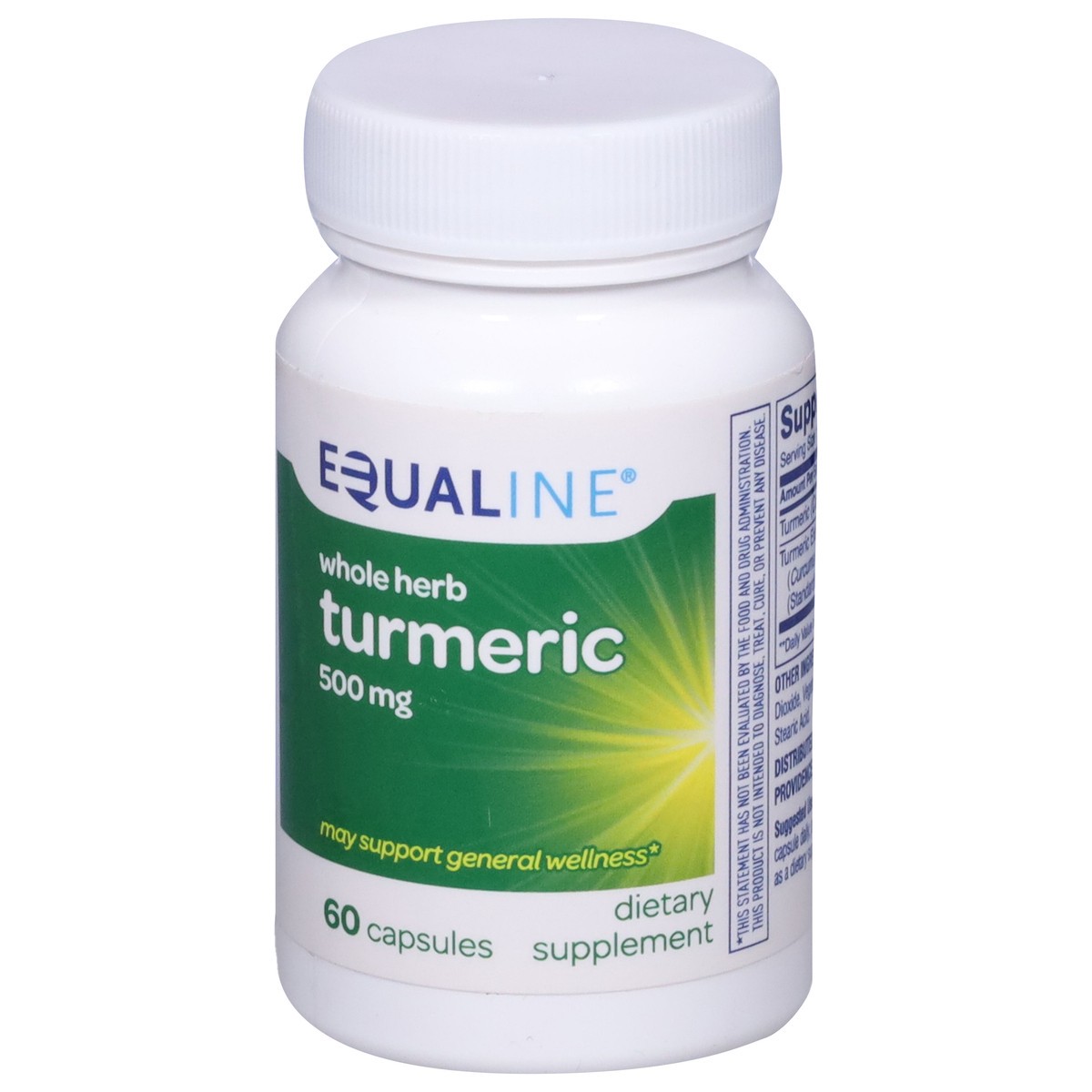 slide 6 of 9, Equaline Turmeric 500Mg, 60 ct