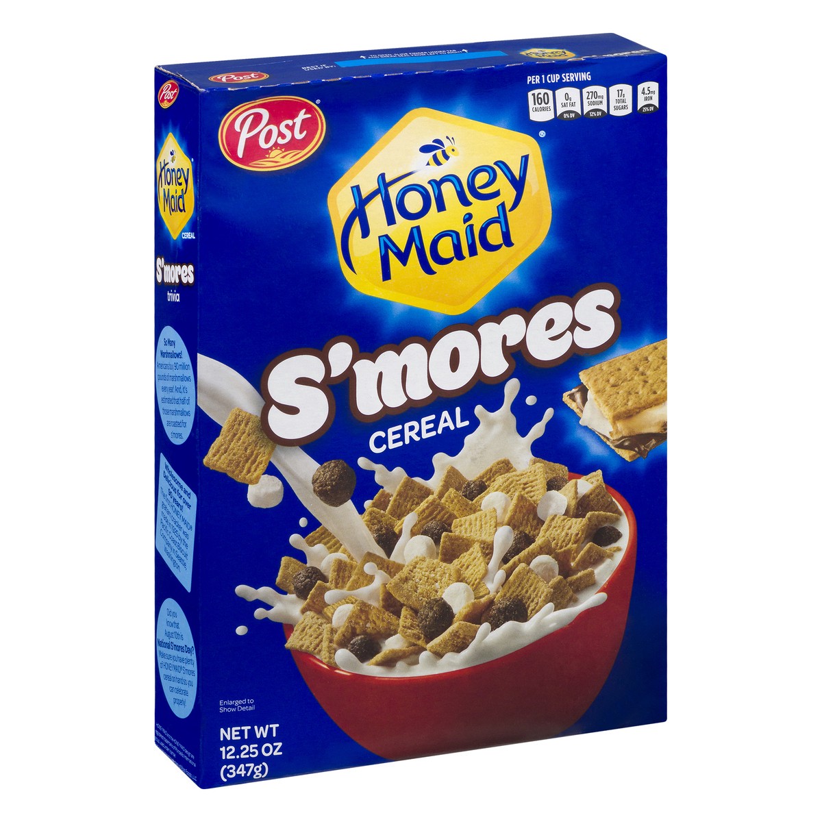 slide 2 of 9, Post Honey Maid S'mores Breakfast Cereal, Sweetened Corn and Wheat Cereal, Breakfast Snacks 12.25 oz, 12.25 oz