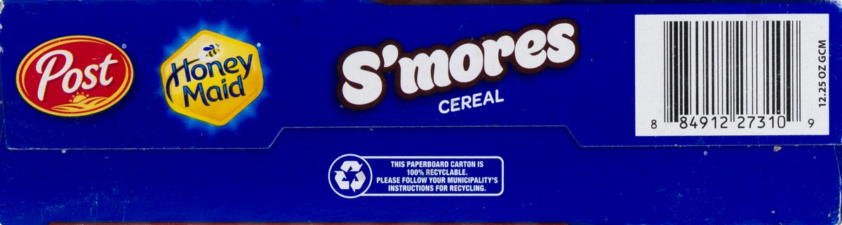 slide 4 of 9, Post Honey Maid S'mores Breakfast Cereal, Sweetened Corn and Wheat Cereal, Breakfast Snacks 12.25 oz, 12.25 oz