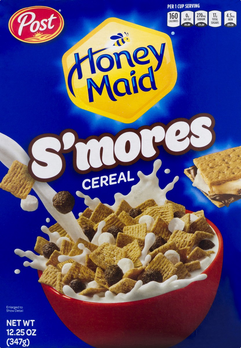 slide 6 of 9, Post Honey Maid S'mores Breakfast Cereal, Sweetened Corn and Wheat Cereal, Breakfast Snacks 12.25 oz, 12.25 oz