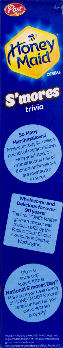 slide 7 of 9, Post Honey Maid S'mores Breakfast Cereal, Sweetened Corn and Wheat Cereal, Breakfast Snacks 12.25 oz, 12.25 oz