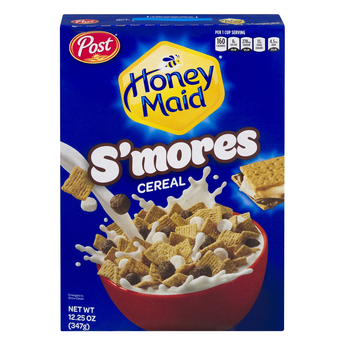 slide 1 of 9, Post Honey Maid S'mores Breakfast Cereal, Sweetened Corn and Wheat Cereal, Breakfast Snacks 12.25 oz, 12.25 oz