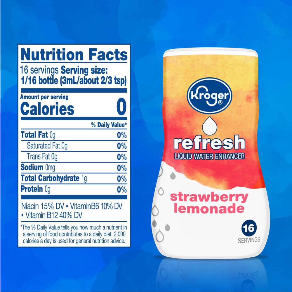 slide 3 of 4, Kroger Refresh Strawberry Lemonade Liquid Water Enhancer - 1.62 fl oz, 1.62 fl oz