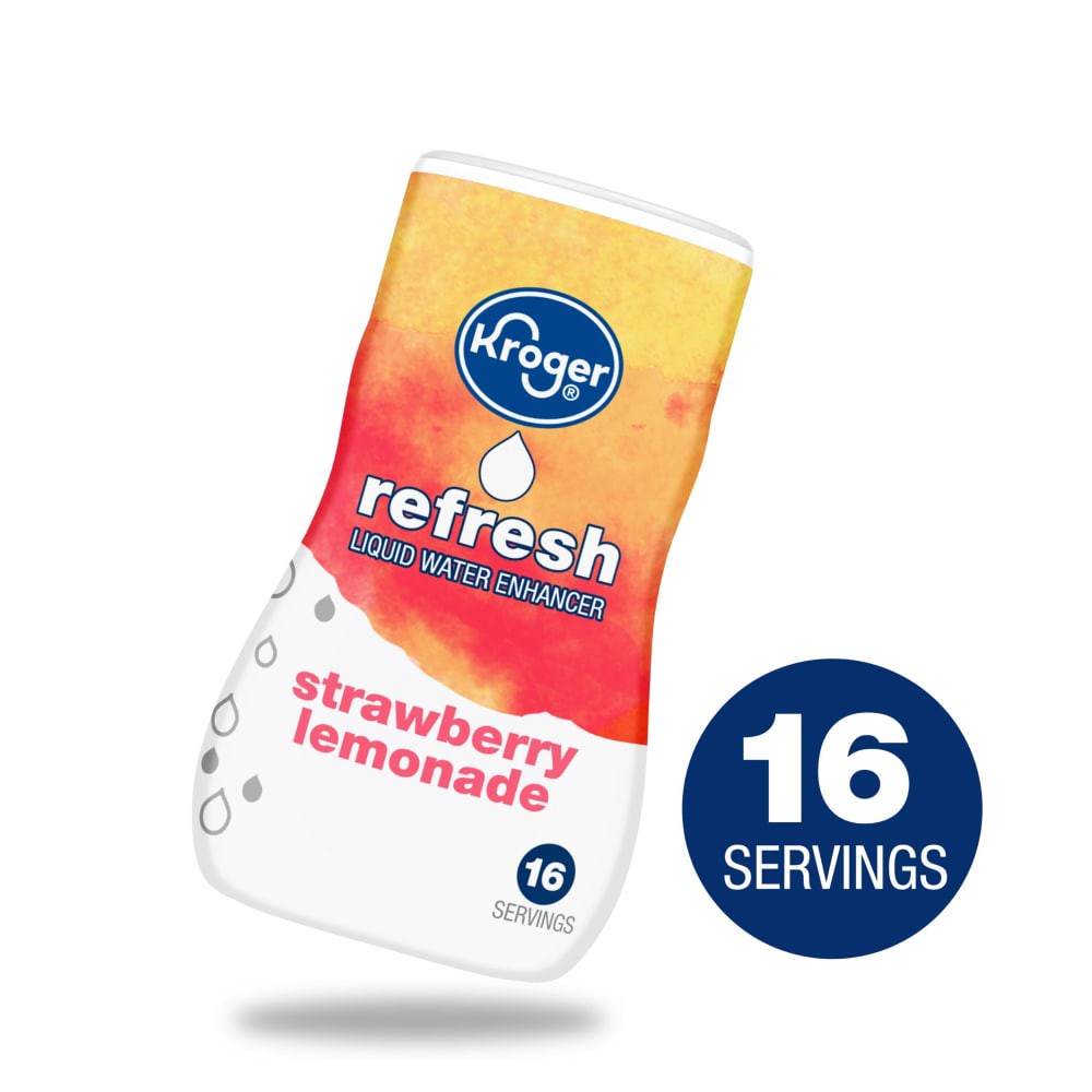 slide 1 of 4, Kroger Refresh Strawberry Lemonade Liquid Water Enhancer - 1.62 fl oz, 1.62 fl oz