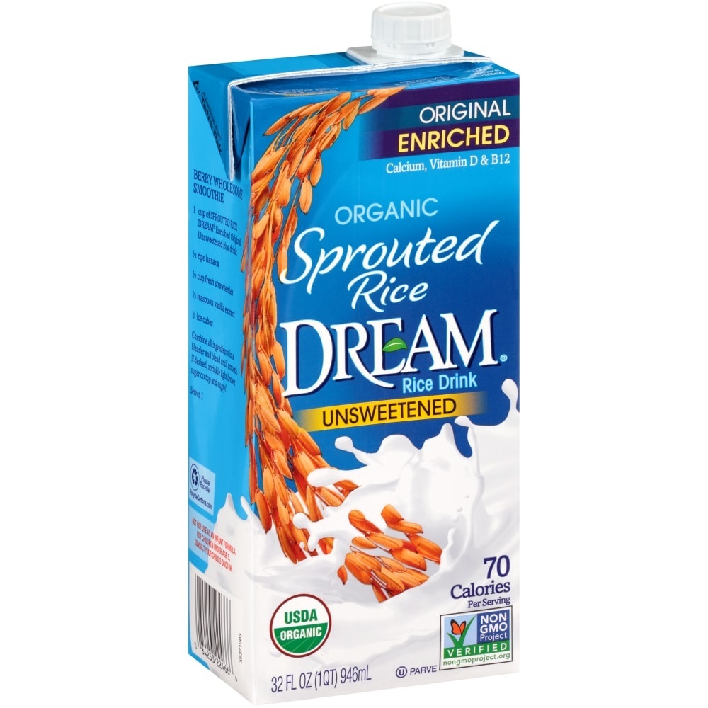 slide 1 of 1, Dream Blends Unsweetened Rice Beverage - 32 fl oz, 32 fl oz