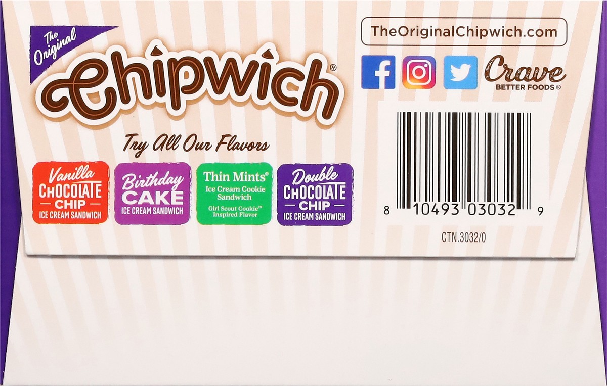slide 7 of 13, Chipwich Double Chocolate Chip Ice Cream Sandwiches 3 - 4.25 fl oz Sandwiches, 3 ct