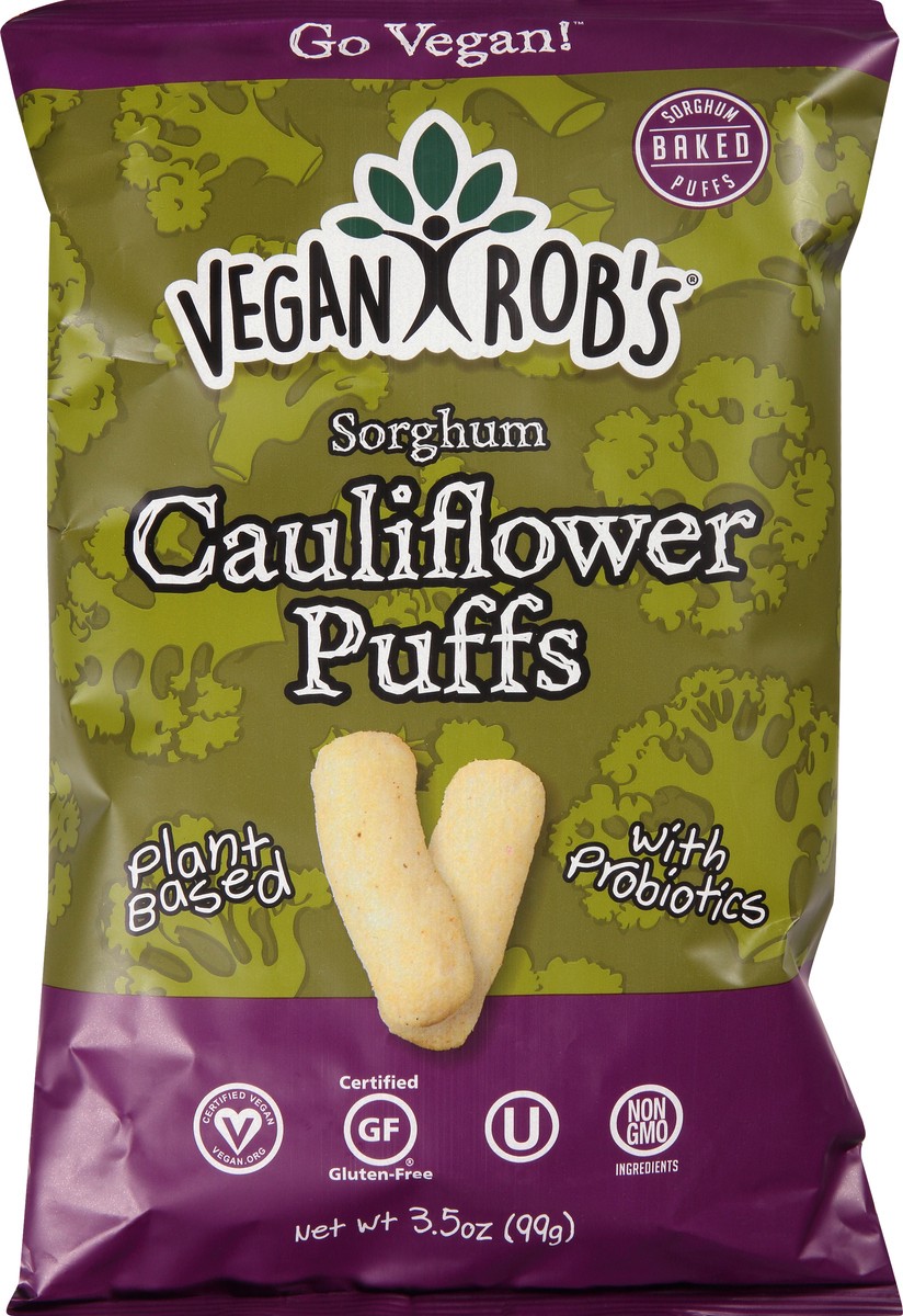 slide 8 of 12, Vegan Rob's Snack Puff Cauliflower, 3.5 oz