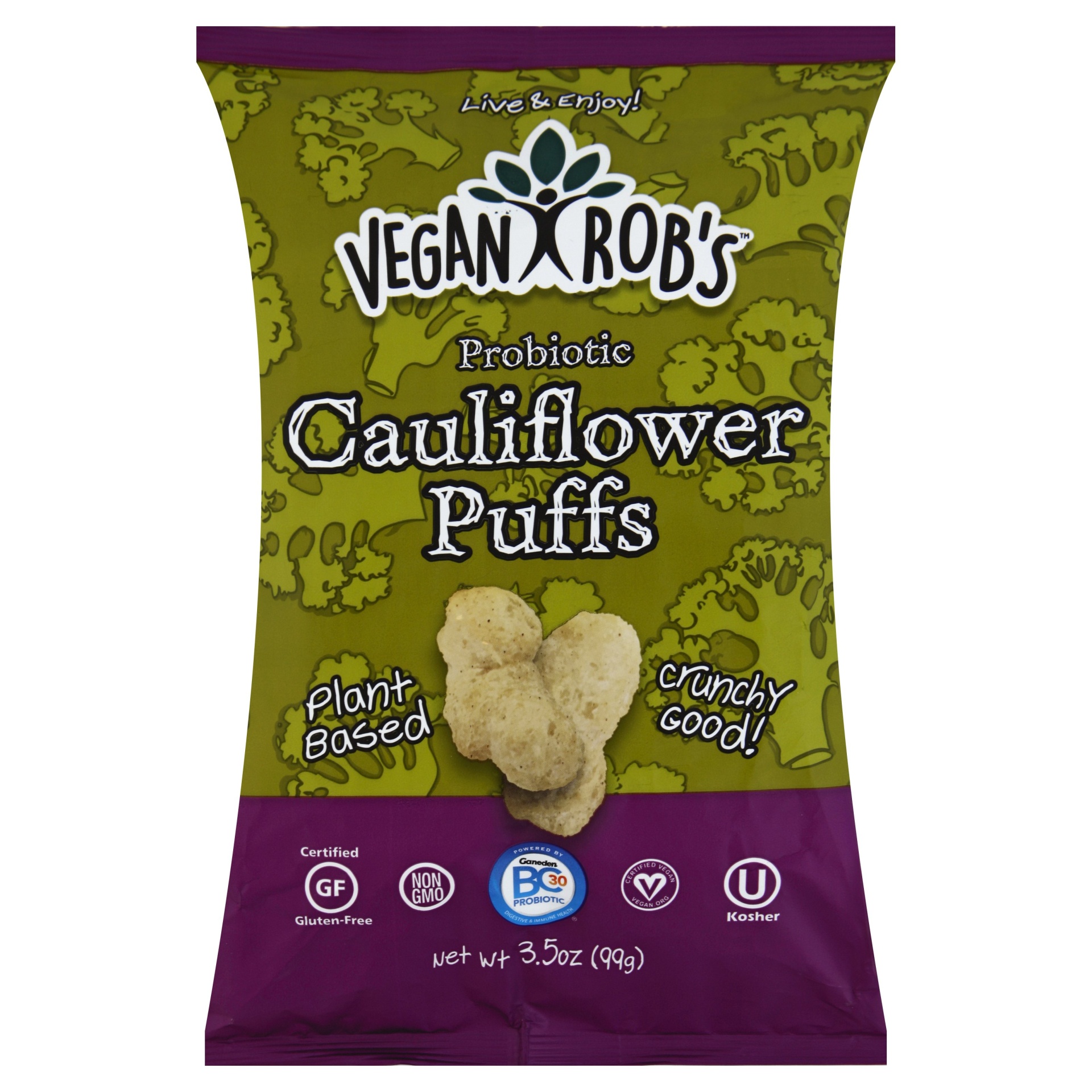 Vegan Rob's Probiotic Cauliflower Puffs 3.5 oz Shipt