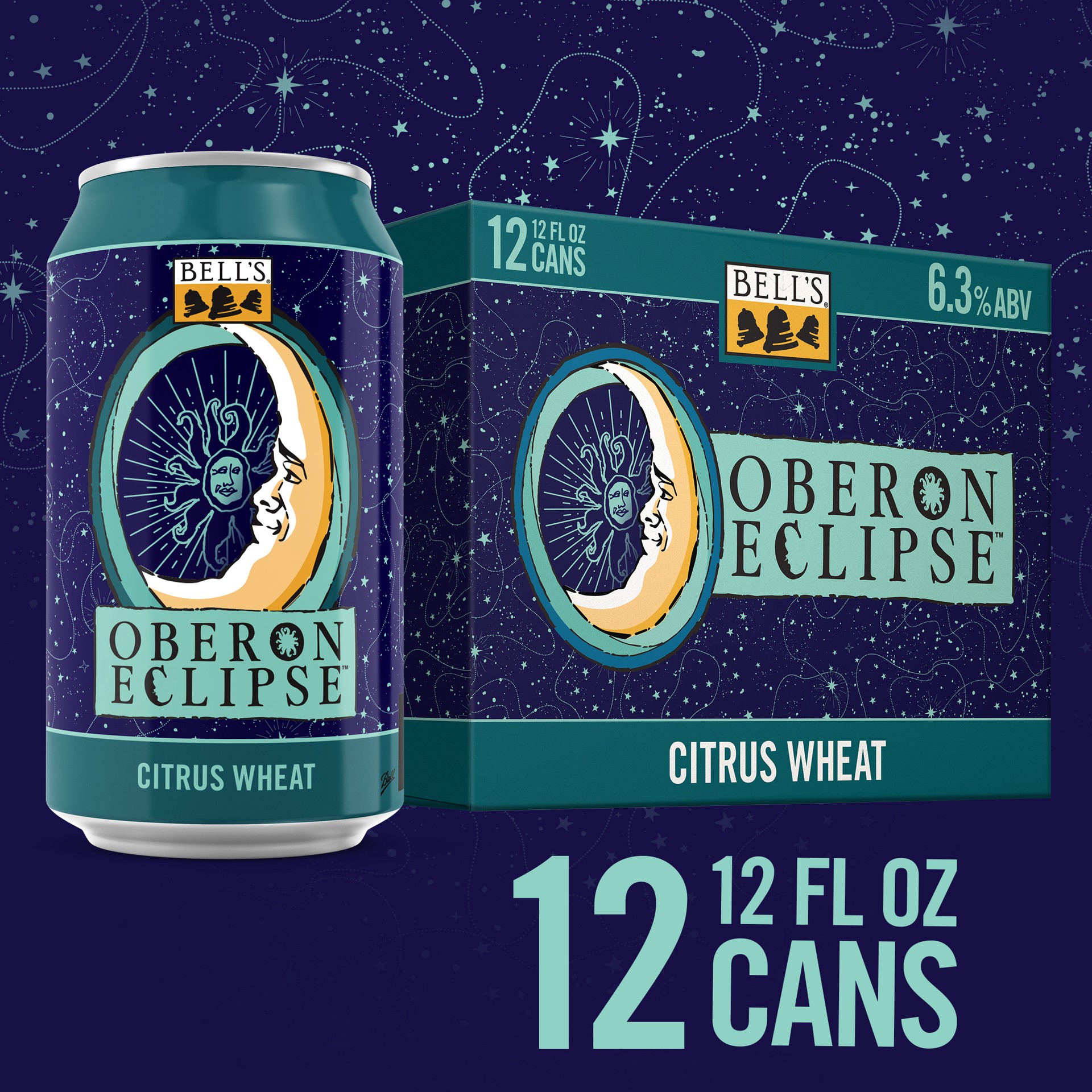 slide 1 of 4, Bell's Oberon Eclipse Citrus Wheat Ale Beer, 12 Pack, 12 fl oz Cans, 12 ct; 12 fl oz