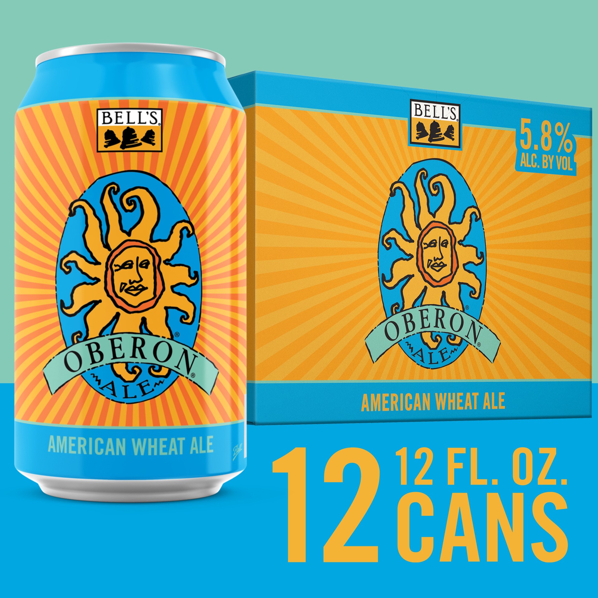 slide 1 of 4, Bell's Oberon Wheat Ale Beer, 12 Pack, 12 fl oz Cans, 12 ct; 12 fl oz