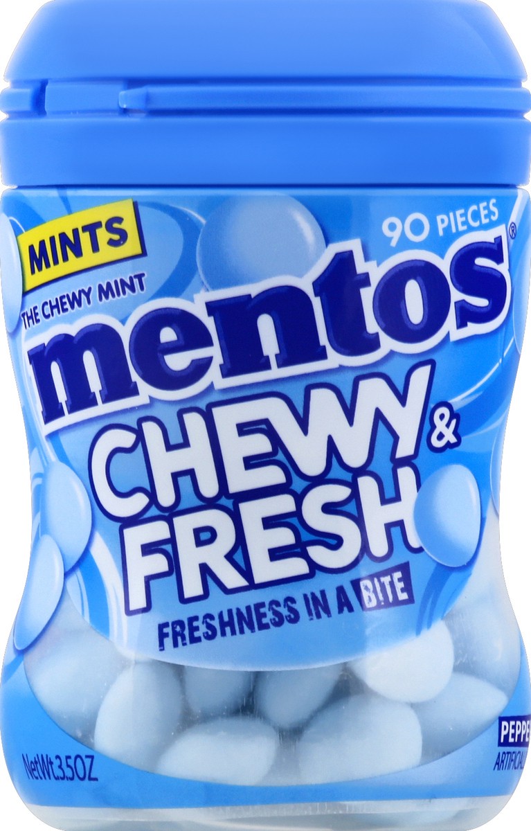 slide 5 of 7, Mentos Chewy Fresh Peppermint Mints, 90 ct