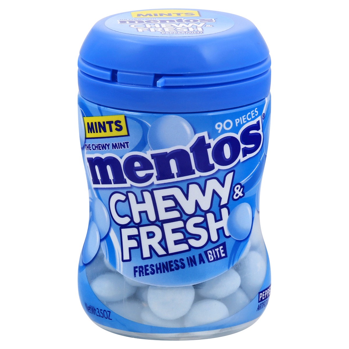 slide 7 of 7, Mentos Chewy Fresh Peppermint Mints, 90 ct