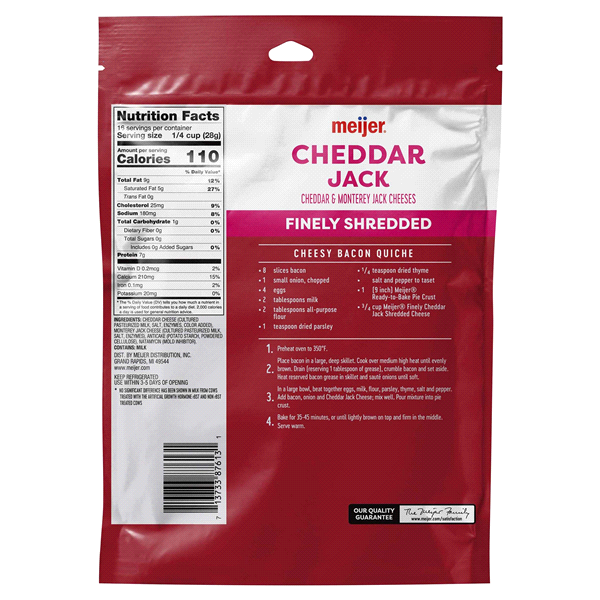 slide 3 of 5, Meijer Shredded Cheddar Jack Cheese, 16 oz