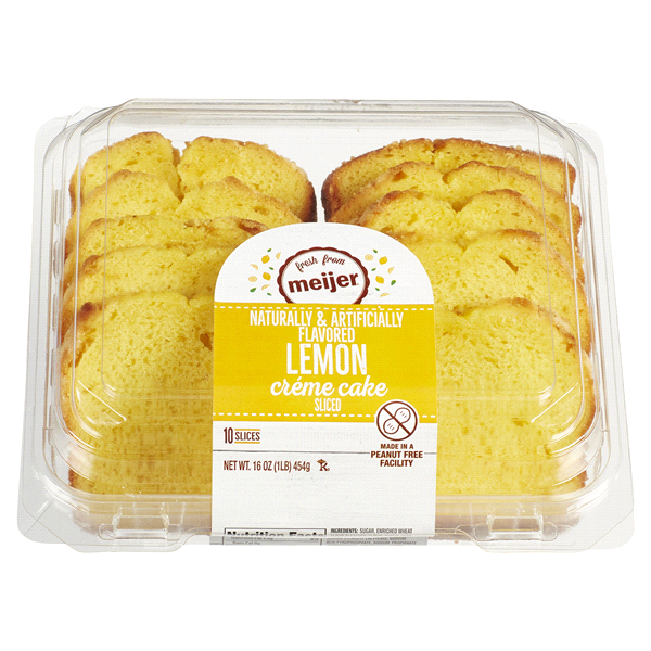 FRESH FROM MEIJER Meijer Lemon Creme Cake sliced 16 oz | Shipt