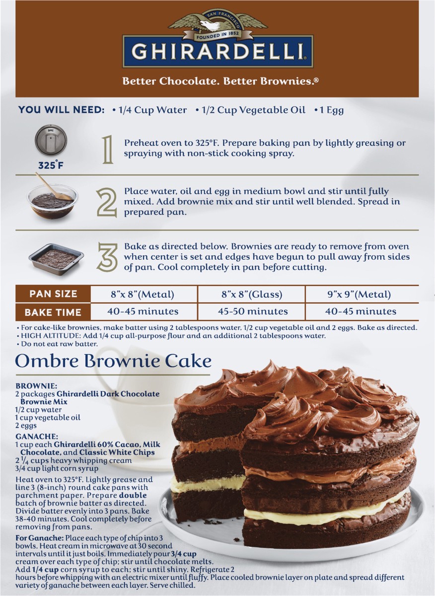 slide 3 of 9, Ghirardelli Dark Chocolate Brownie Mix - 20oz, 20 oz