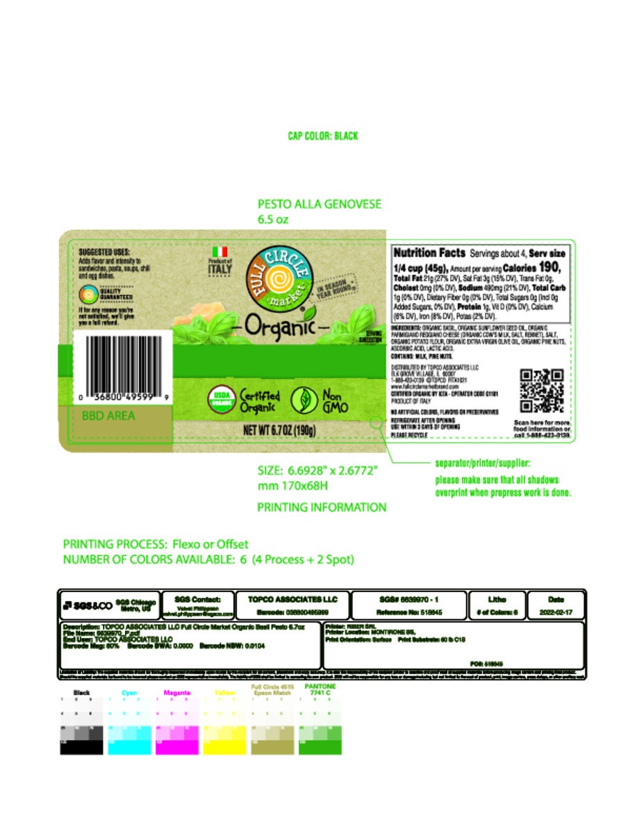 slide 10 of 14, Full Circle Market Organic Basil Pesto 6.7 oz, 6.7 oz