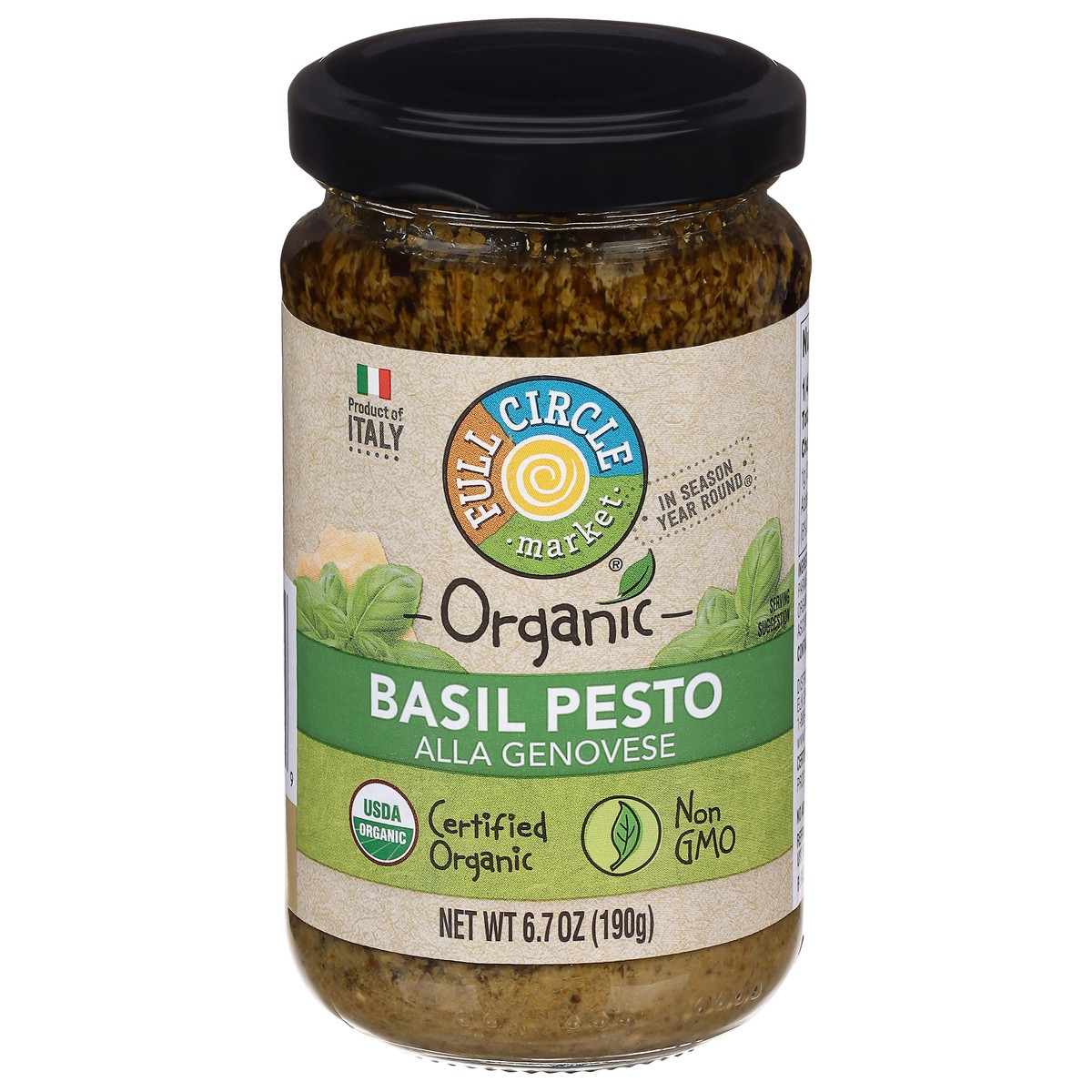 slide 1 of 14, Full Circle Market Organic Basil Pesto 6.7 oz, 6.7 oz