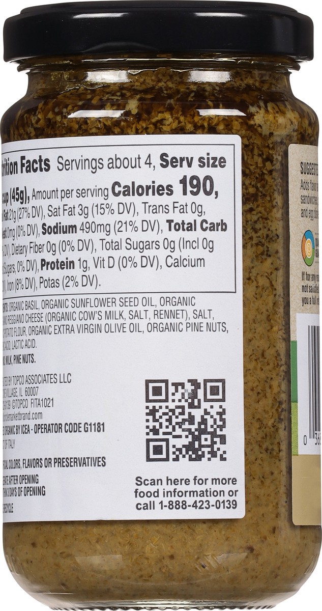 slide 6 of 14, Full Circle Market Organic Basil Pesto 6.7 oz, 6.7 oz